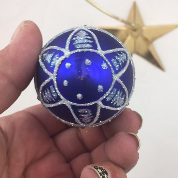 Vintage GKI/Bethlehem Glass Egg shaped embellished Christmas Ornament - Picture 6 of 8